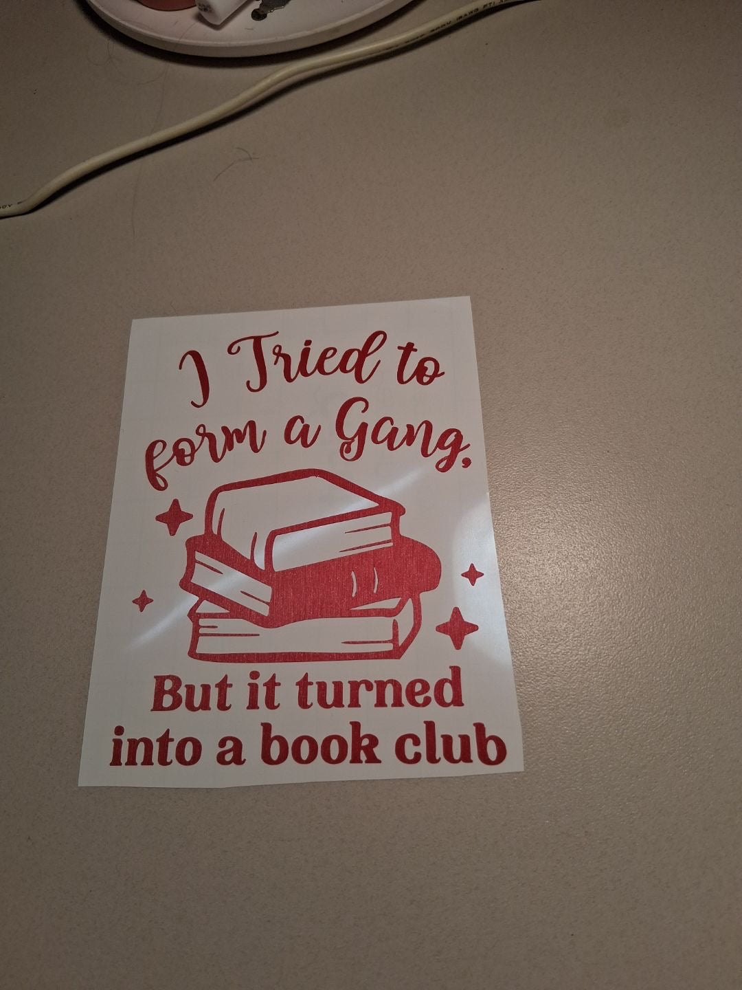 “Book club” decal